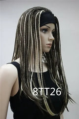 8-Color Long Straight Headband Braided Wig for Women