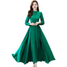 Spring Autumn Women Maxi Dresses Female Vintage Full