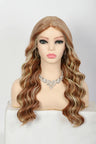 Kalyss Synthetic Inches Ombre Blonde Curly Wavy Wigs