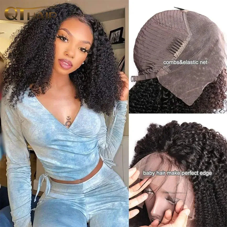 Qt Afro Kinky Curly Lace Front Wigs