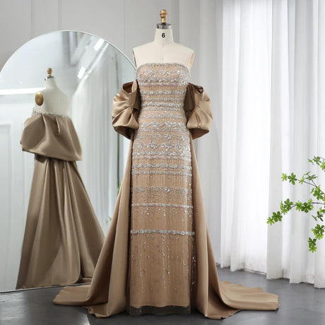 Sharon Said Luxury Dubai Sage Green Evening Dresses