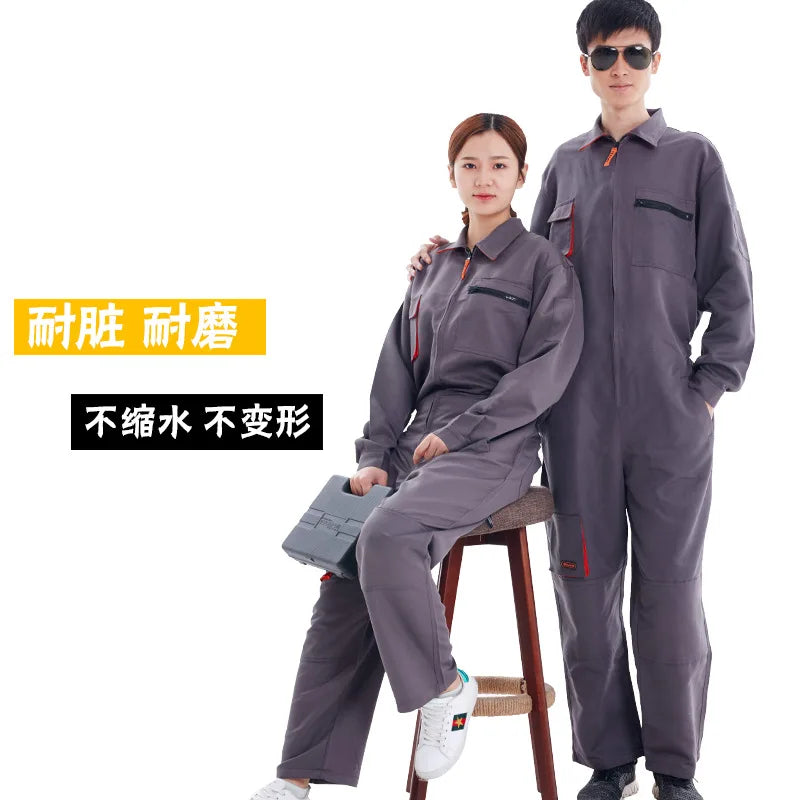 Spring Autumn Joined Workshop Work Clothes Printed Logo