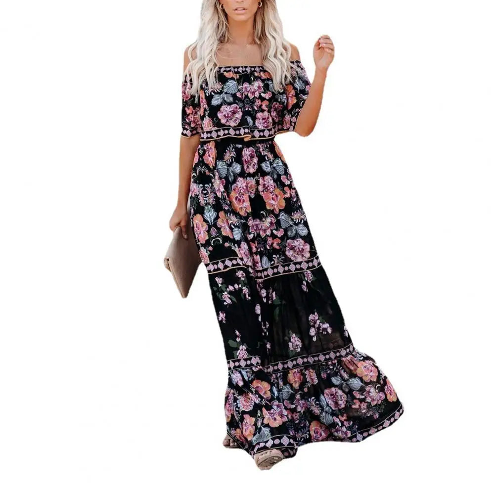 Summer Dress Print Vintage Long Dresses For Women