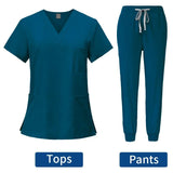 Women's Surgical Scrubs Set - Top & Pants for Nursing & Beauty Salon