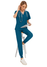 Women's Surgical Scrubs Set - Top & Pants for Nursing & Beauty Salon