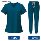 Women's Surgical Scrubs Set - Top & Pants for Nursing & Beauty Salon