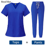 Women's Surgical Scrubs Set - Top & Pants for Nursing & Beauty Salon