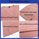 Women's Surgical Scrubs Set - Top & Pants for Nursing & Beauty Salon