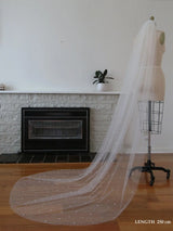 Topqueen Pearls Wedding Veils Tier Soft Bridal Veil