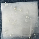 Topqueen Pearls Wedding Veils Tier Soft Bridal Veil
