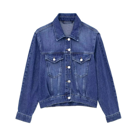 Trafza Spring New Women' Retro Street Denim Jacket