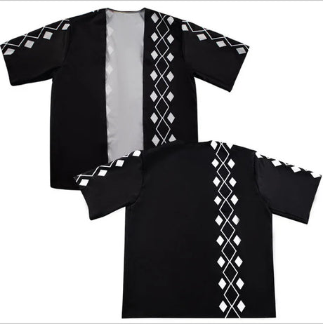 Tokyo Revengers Cosplay Cloak Anime Black White Top