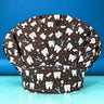 Tooth Printing Chef Hat Scrubs Fluffy Dentist Work