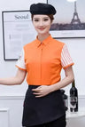 Top Workwear Shop Short-Sleeved Coffee Tea Waitress Restaurant