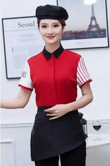 Top Workwear Shop Short-Sleeved Coffee Tea Waitress Restaurant