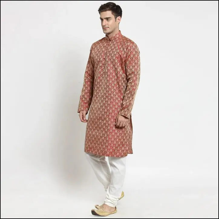 Traditional Indian Men' Shirt Pakistan Kurti Long Top