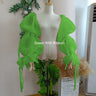 Translucent Organza Sleeve Gorgeous Ribbons Dreamlike Puff Sleeve
