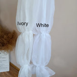 Translucent Organza Sleeve Gorgeous Ribbons Dreamlike Puff Sleeve