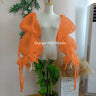 Translucent Organza Sleeve Gorgeous Ribbons Dreamlike Puff Sleeve