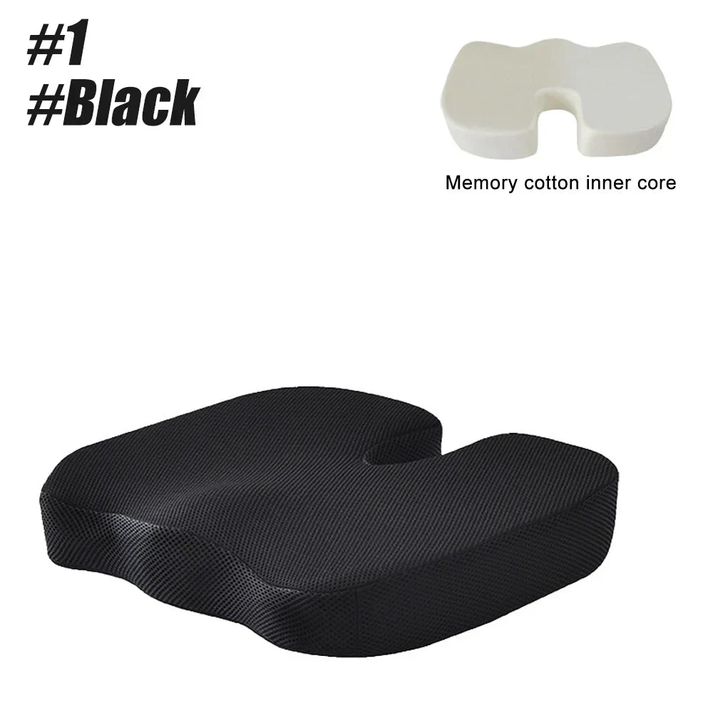 Travel Coccyx Seat Cushion Memory Foam U-Shaped Pillow