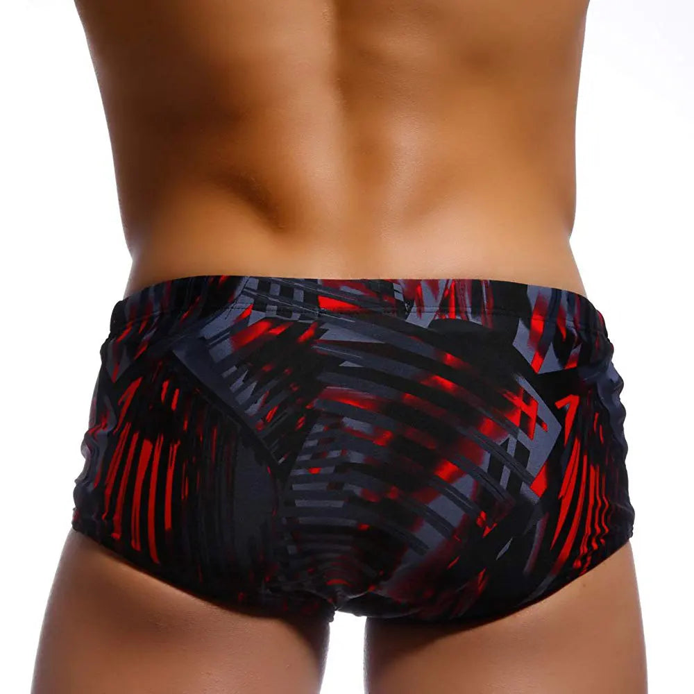 Uxh Brand Mens Swimwear With Push-Up Multicolor Trunks