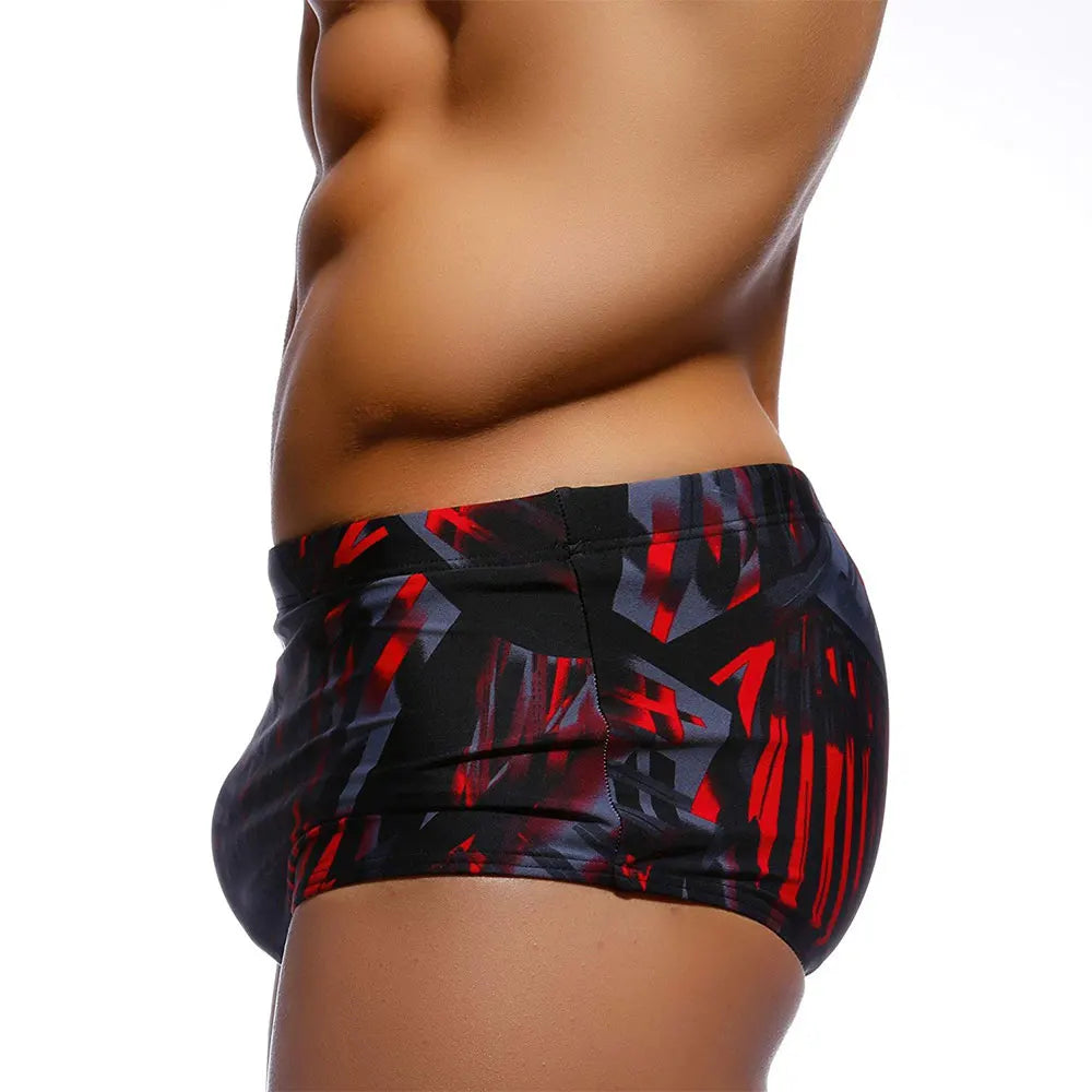 Uxh Brand Mens Swimwear With Push-Up Multicolor Trunks
