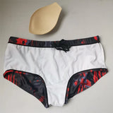 Uxh Brand Mens Swimwear With Push-Up Multicolor Trunks