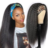 Headband Wig Human Hair Kinky Straight Human Hair