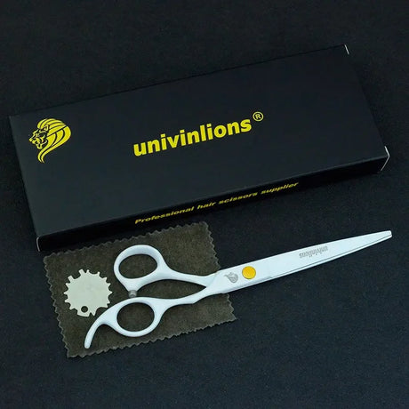 White Curved Scissors Pet Grooming Scissors