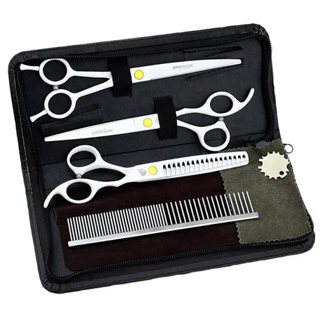 White Curved Scissors Pet Grooming Scissors