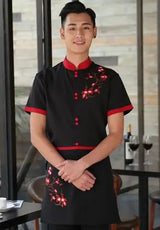 Waiters Work Clothes Summer Short Sleeve Waiter Uniforms