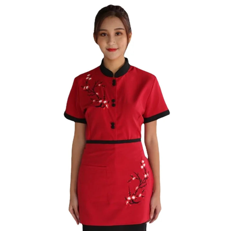 Waiters Work Clothes Summer Short Sleeve Waiter Uniforms