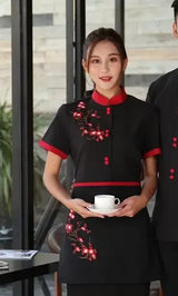 Waiters Work Clothes Summer Short Sleeve Waiter Uniforms