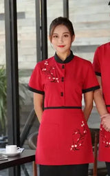 Waiters Work Clothes Summer Short Sleeve Waiter Uniforms