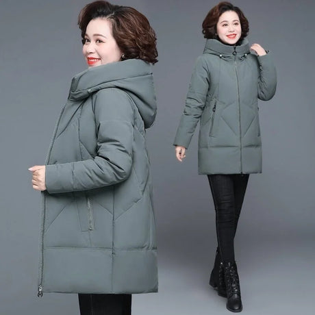 Winter Coat Middle-Aged Mother New Cotton Padded Jacket