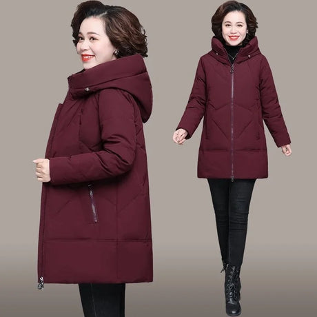 Winter Coat Middle-Aged Mother New Cotton Padded Jacket