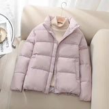 Winter Short Parka Jacket Women Thick Cotton Padded