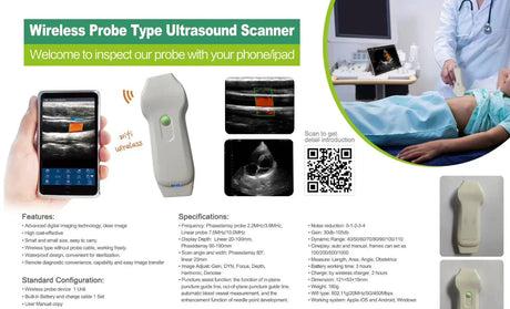 Wireless Ultrasound Probe Scanner Portable Bluetooth Machine Wifi