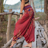 Women Causal Print Hippy Baggy Sari Wide Leg