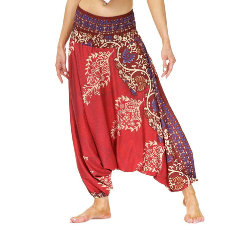 Women Causal Print Hippy Baggy Sari Wide Leg