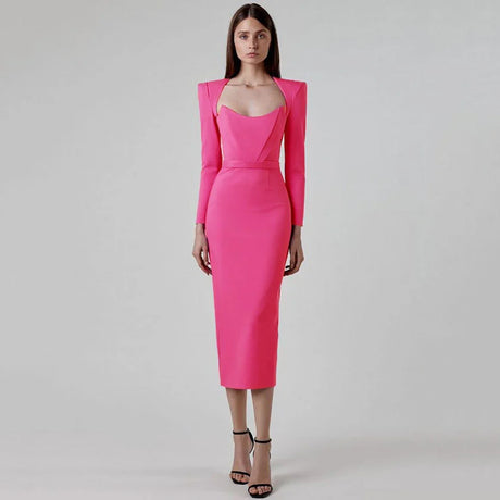 Women Elegant Bandage Dress New Sexy Bodycon Clothes