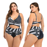 Women High Waist Bikinis Set Swimsuit Swimwear Big
