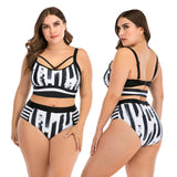 Women High Waist Bikinis Set Swimsuit Swimwear Big