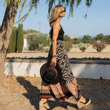 Women Maxi Skirt Vintage Lady Skirt Large Hem