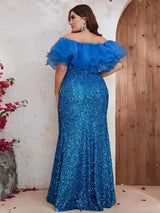 Women Party Dresses Fashion Strapless Mesh Splicing Elegant