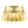 Women Shiny Metallic Low Rise Ruffled Pole Dance