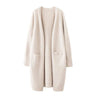 Women Solid Color Loose Thick Warm Sweater Cardigan