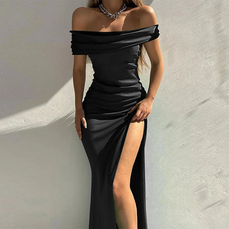 Women' Formal Dresses Fashion Solid Color Off Shoulder