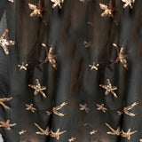 Women' Print Chiffon Party Dress Lantern Sleeve Stand