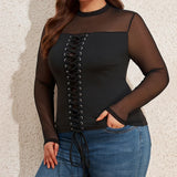 Women' Round Neck Autumn Pullover Solid Long Sleeve